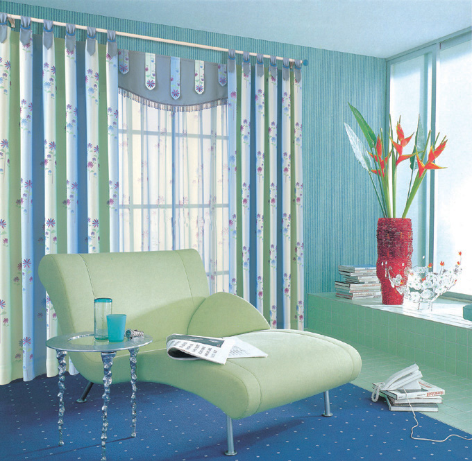 書(shū)房藍(lán)色窗簾