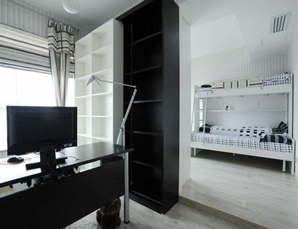 黑白效果書(shū)房