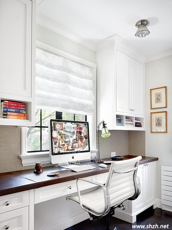 純白色打造的書(shū)房
