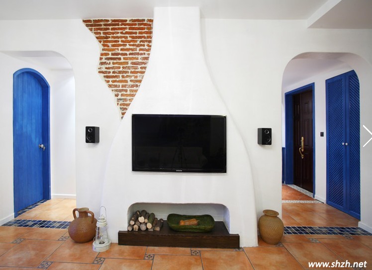 藍(lán)白色調(diào)走道